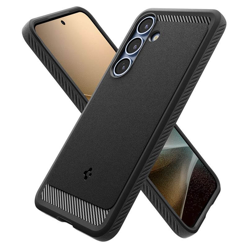 Magsafe Противоударен Калъф за Samsung S25, Spigen Rugged Armor Magsafe Case, Черен (7)