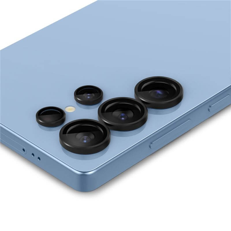 Протектор за Камерата на Samsung S25 Ultra, Spigen EZ Fit Optik Pro Glass tR 2бр., Черен (4)