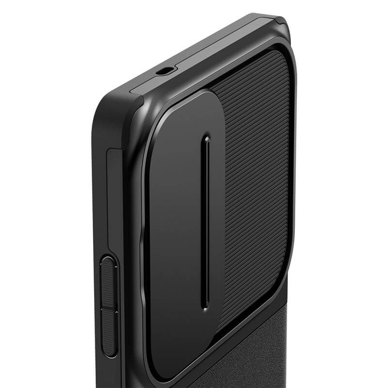 Калъф с Камерен Предпазител за Samsung S25 Ultra, Spigen Optik Armor Case, Черен (6)