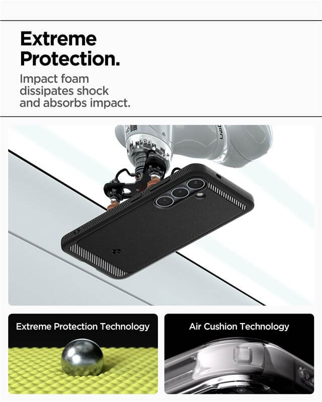 Magsafe Противоударен Калъф за Samsung S25 Plus, Spigen Rugged Armor Case, Черен (9)