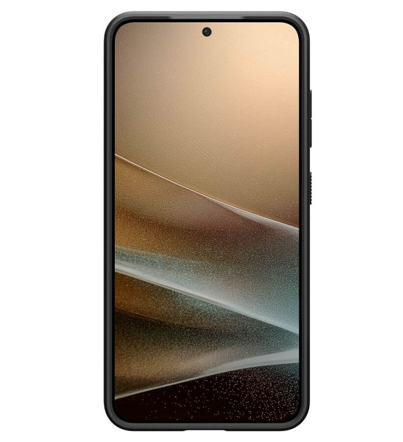 Противоударен Силиконов Калъф за Samsung S25 Plus, Spigen Liquid Air Case, Черен (3)