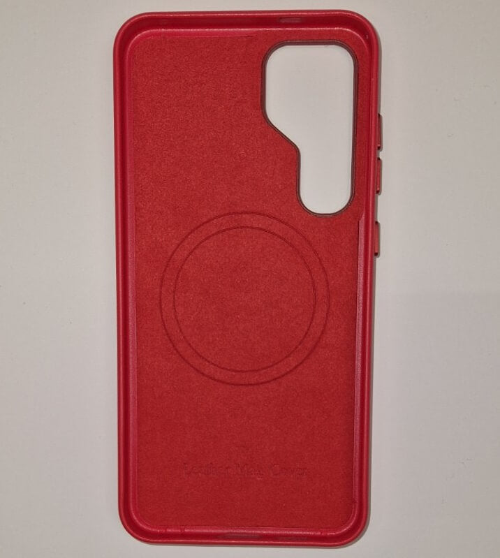 Magsafe Кожен Калъф за Samsung S25, GKK Leather Case, Червен (2)