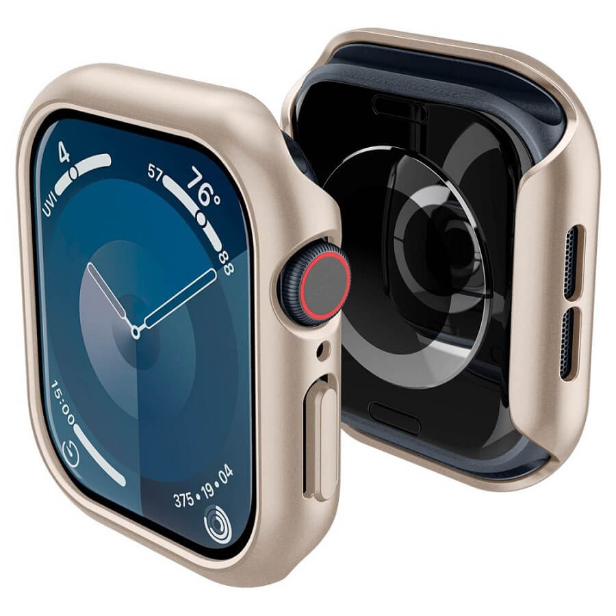 Калъф за Apple Watch 11/ 10 42mm, Spigen Thin Fit Case, Бежов (3)