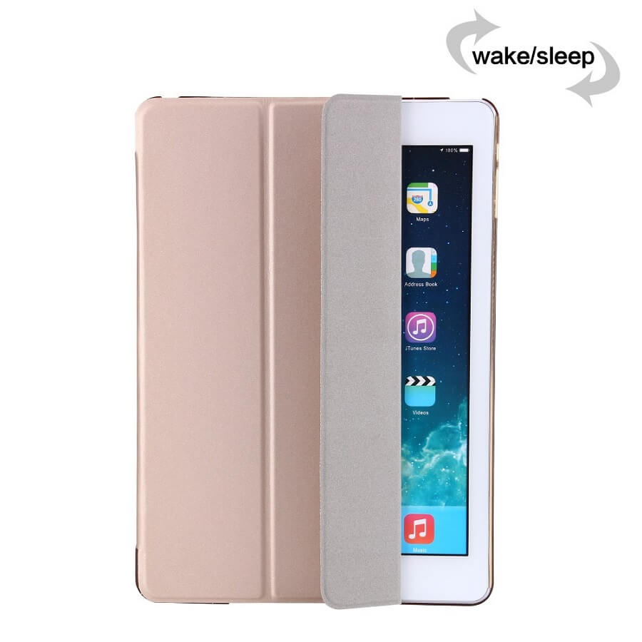 Защитен Калъф за iPad Air/ 6/ 5 9.7", Trifold Leather Case, Златист (6)