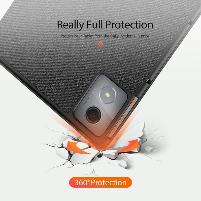 Калъф с Pen Поставка за Lenovo Tab K11 Plus 11.5", Dux Ducis Domo Case, Черен (6)