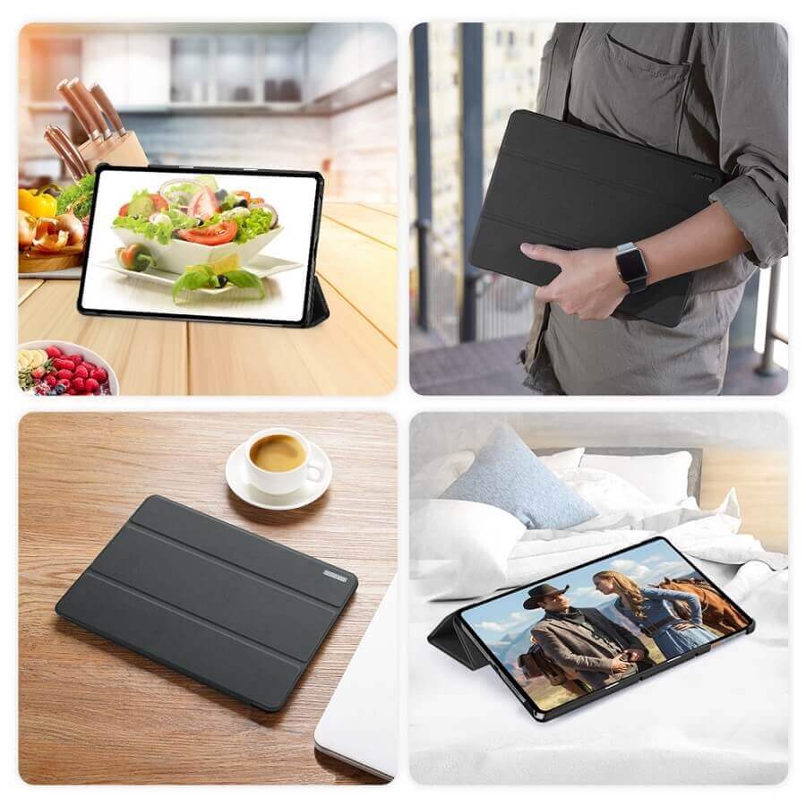Калъф с Pen Поставка за Lenovo Tab K11 Plus 11.5", Dux Ducis Domo Case, Черен (5)