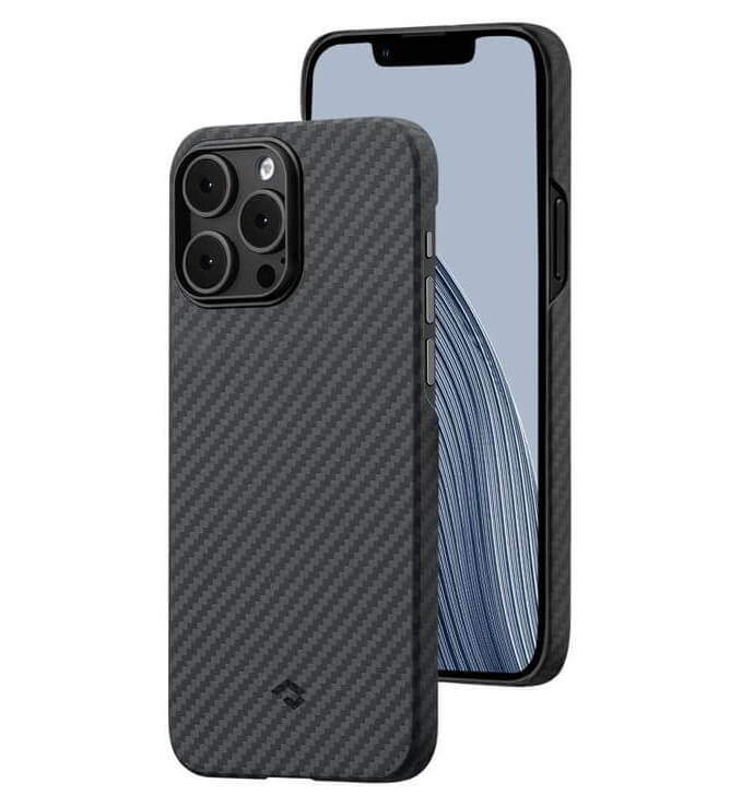 Magsafe Тънък Калъф за iPhone 14 Pro Max, Pitaka MagEZ 3 Black-Gray Case, Черен