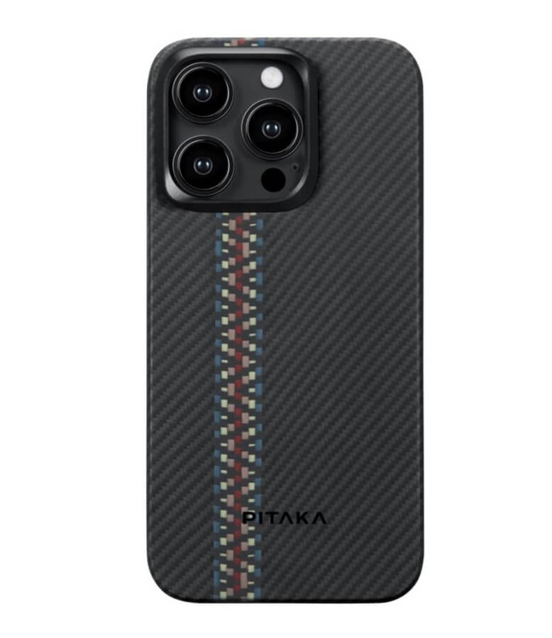 Magsafe Калъф за iPhone 15 Pro Max, Pitaka MagEZ 4 Case Rhapsody, Черен