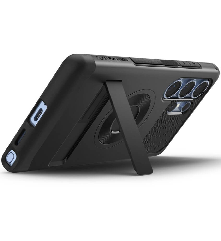 Magsafe Калъф за Samsung S25 Ultra, Spigen Slim Armor Mag Case, Черен (2)