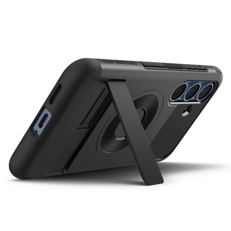 Magsafe Калъф за Samsung S25 Plus, Spigen Slim Armor Mag Case, Черен (2)