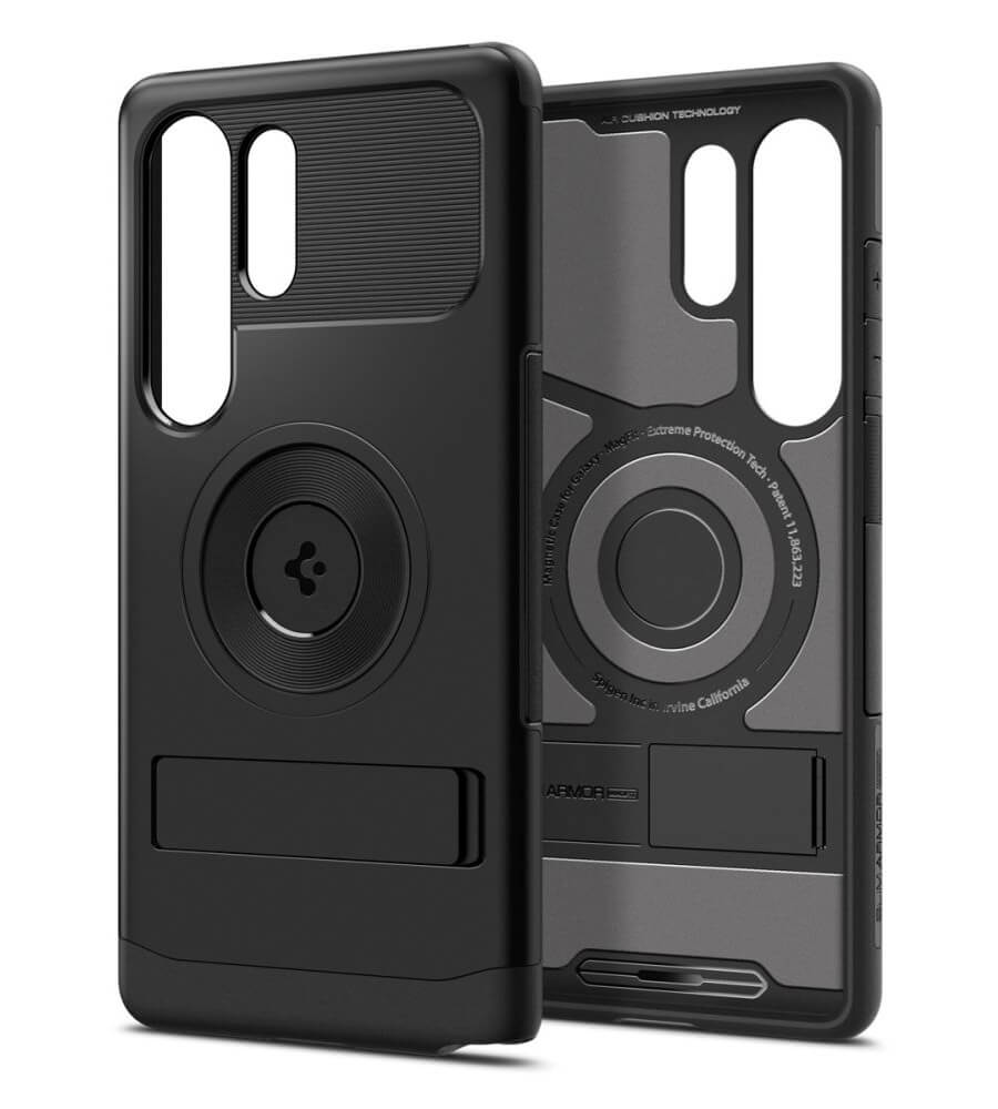 Magsafe Калъф за Samsung S25 Ultra, Spigen Slim Armor Mag Case, Черен