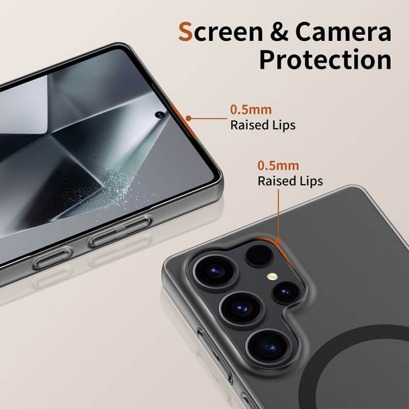 Magsafe Тънък Калъф за Samsung S25 Ultra, Tech-Protect Magslim Case, Черен (3)