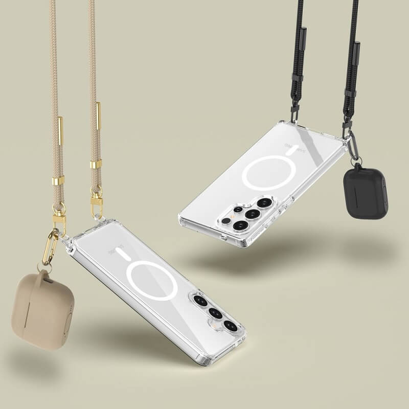 Magsafe Калъф с Връзка за Samsung S25 Ultra, Tech-Protect FlexAir Chain Case, Прозрачен (5)