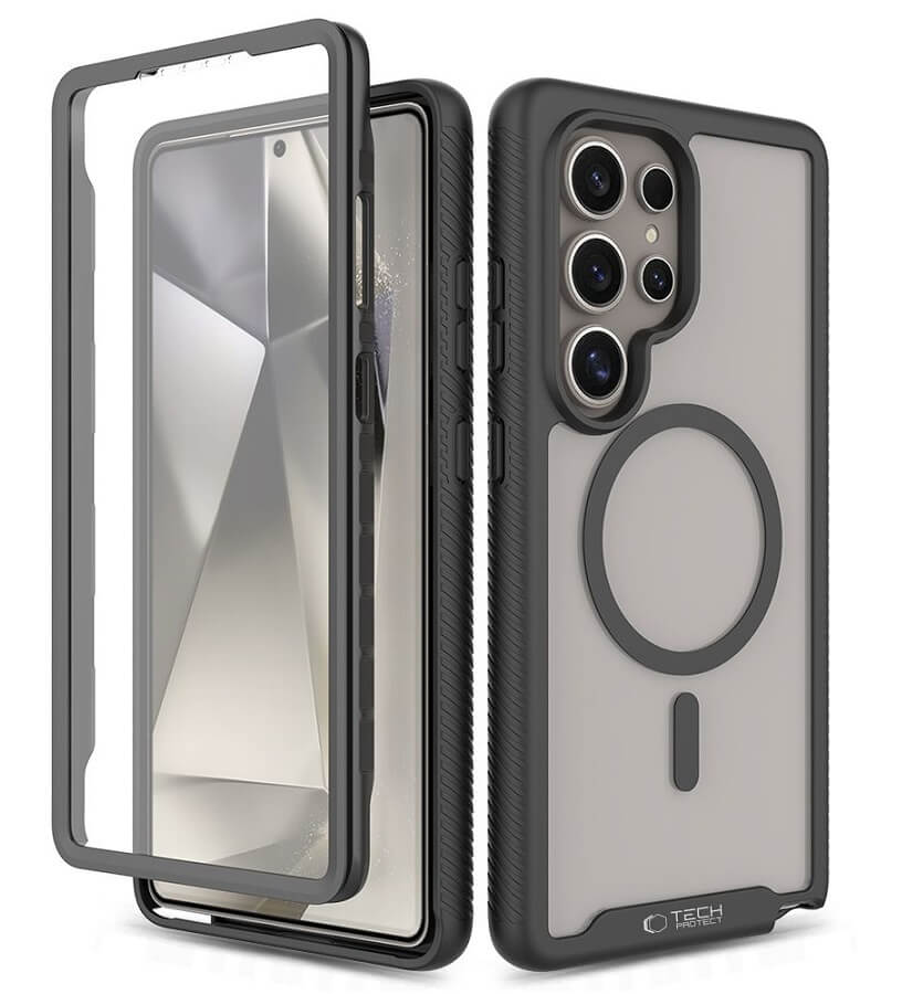 Magsafe Калъф за Samsung S25 Ultra, Tech-Protect Defense 360 Case, Черен