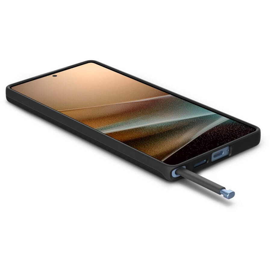 Magsafe Противоударен Калъф за Samsung S25 Ultra, Spigen Thin Fit Magsafe Case, Черен (8)