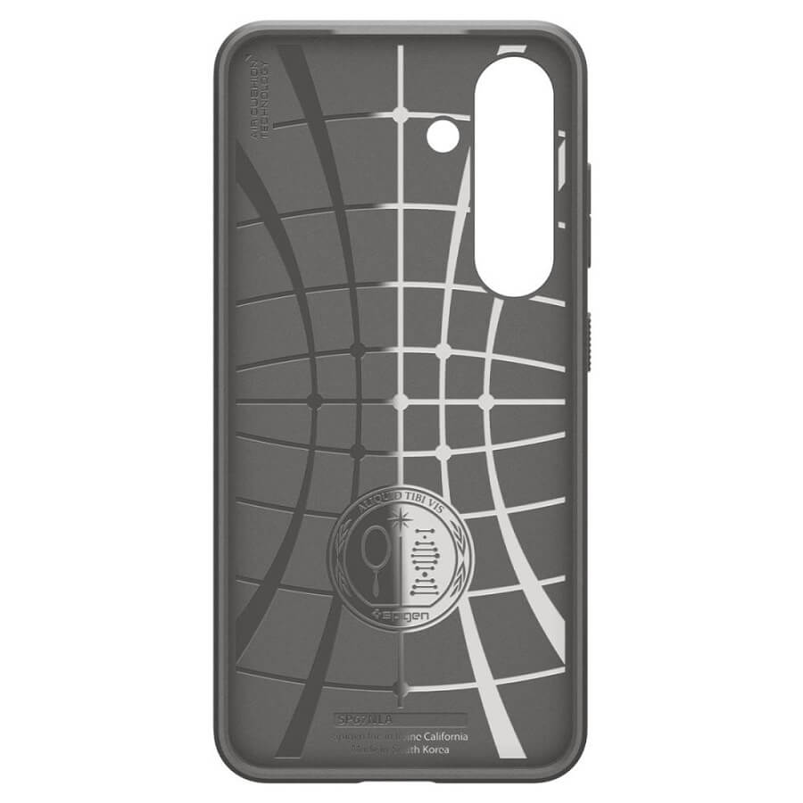 Противоударен Силиконов Калъф за Samsung S25 Plus, Spigen Liquid Air Case, Сив (4)