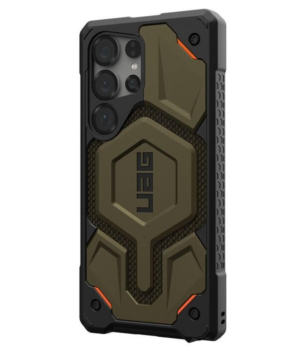 MagSafe Противоударен Калъф за Samsung S25 Ultra, UAG Monarch Pro Kevlar Case, Зелен (2)