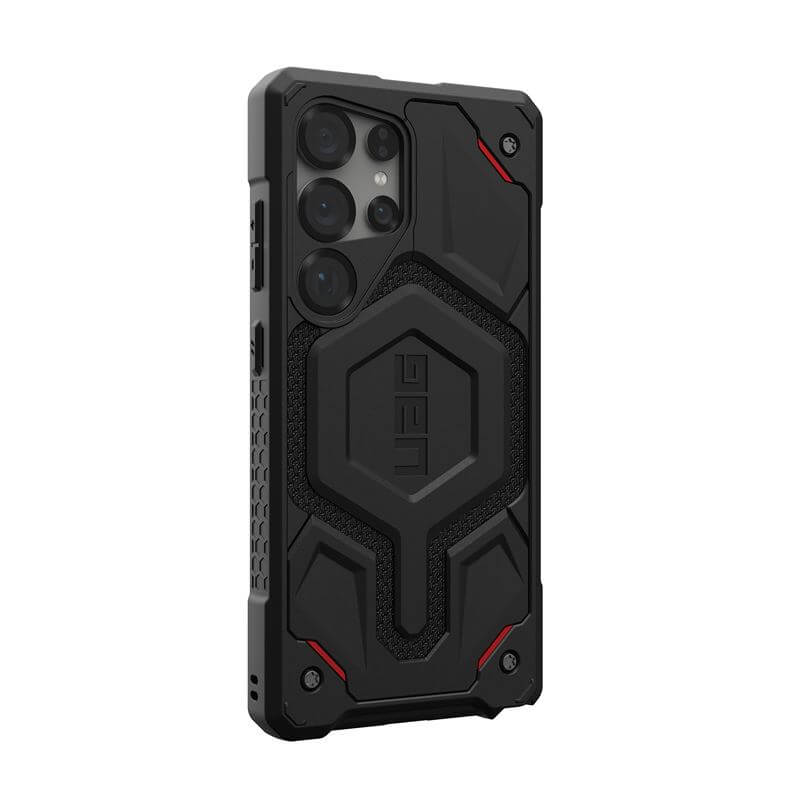 Magsafe Противоударен Калъф за Samsung S25 Ultra, UAG Monarch Pro Kevlar Case, Черен (3)
