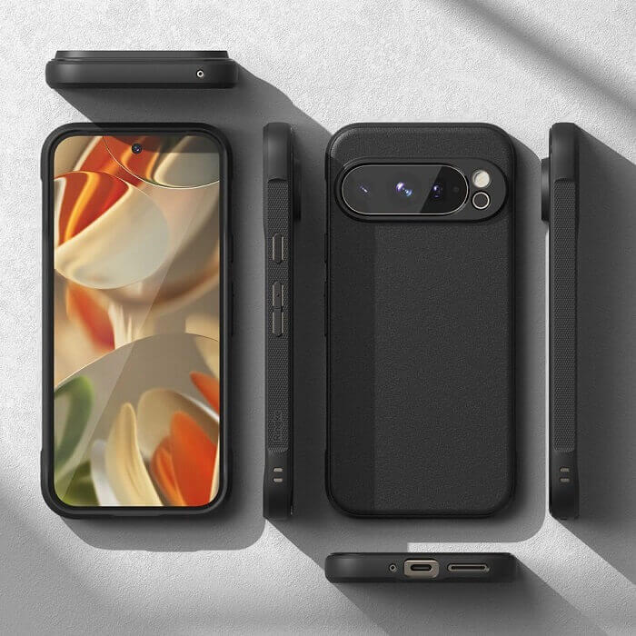 Противоударен Силиконов Калъф за Google Pixel 9 Pro XL, Ringke Onyx Case, Черен (6)