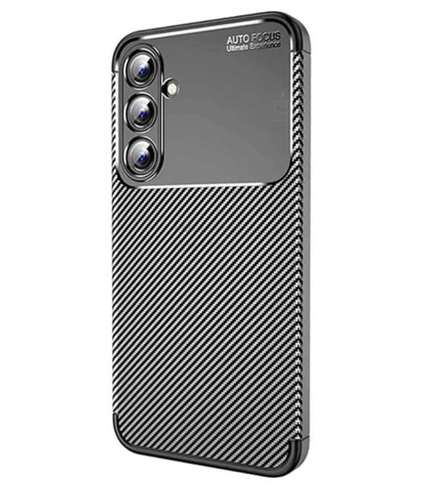 Силиконов Калъф за Samsung A36, New Carbon Case, Черен