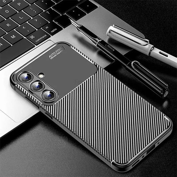 Силиконов Калъф за Samsung A36, New Carbon Case, Черен (4)