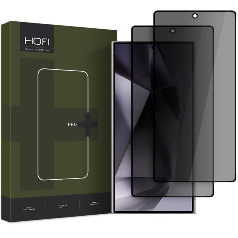 Затъмняващ Протектор за Samsung S25 Ultra, Hofi Privacy Anty-Spy Glass 2бр., Черен