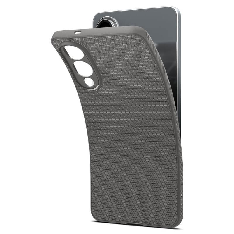 Противоударен Силиконов Калъф за Samsung S25 Edge, Spigen Liquid Air Case, Сив (7)