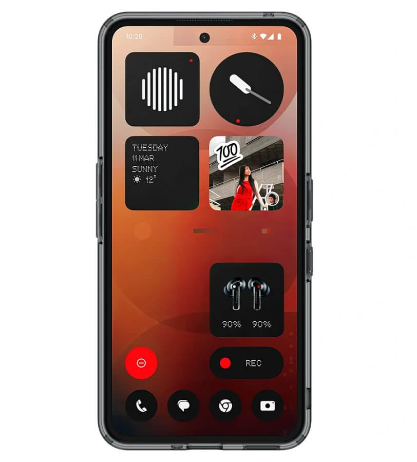 Противоударен Калъф за Nothing Phone 3a, Spigen Ultra Hybrid Space Case, Черен (2)