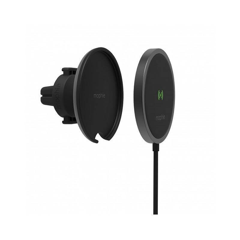 Magsafe Зарядно-Стойка за Кола, Mophie Snap+ Wireless Vent Mount, Черен (2)