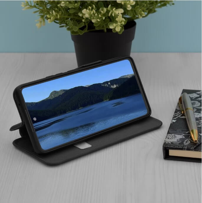 Кожен Калъф за Google Pixel 7, Tech-Protect Techsuit Safe Book Case, Черен (5)