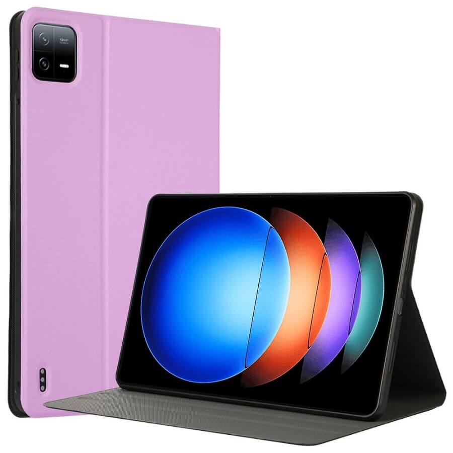 Калъф за Xiaomi Pad 6s Pro 12.4", Tri-Fold Leather Case, Лилав (3)