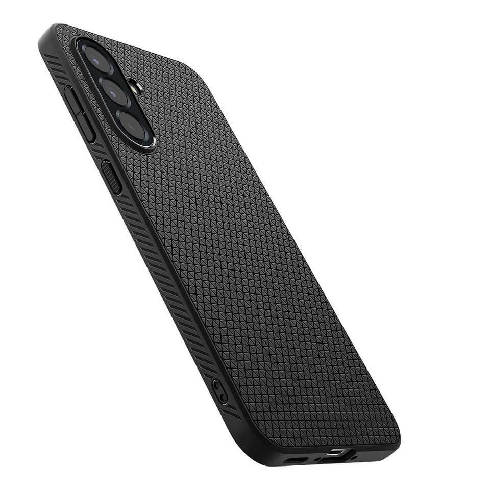 Противоударен Силиконов Калъф за Samsung A56, Spigen Liquid Air Case, Черен (9)