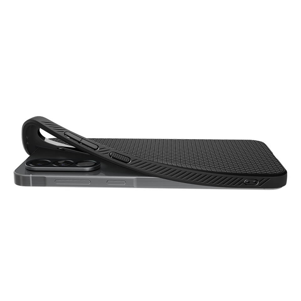 Противоударен Силиконов Калъф за Samsung A56, Spigen Liquid Air Case, Черен (11)