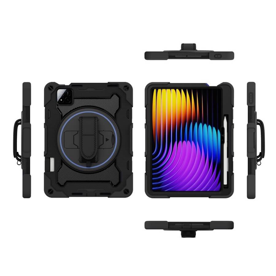 Калъф с Дръжка за Xiaomi Pad 8 Pro/ 8/ 7 Pro/ 7 11.2", Tech-Protect Solid360 Case, Черен (6)