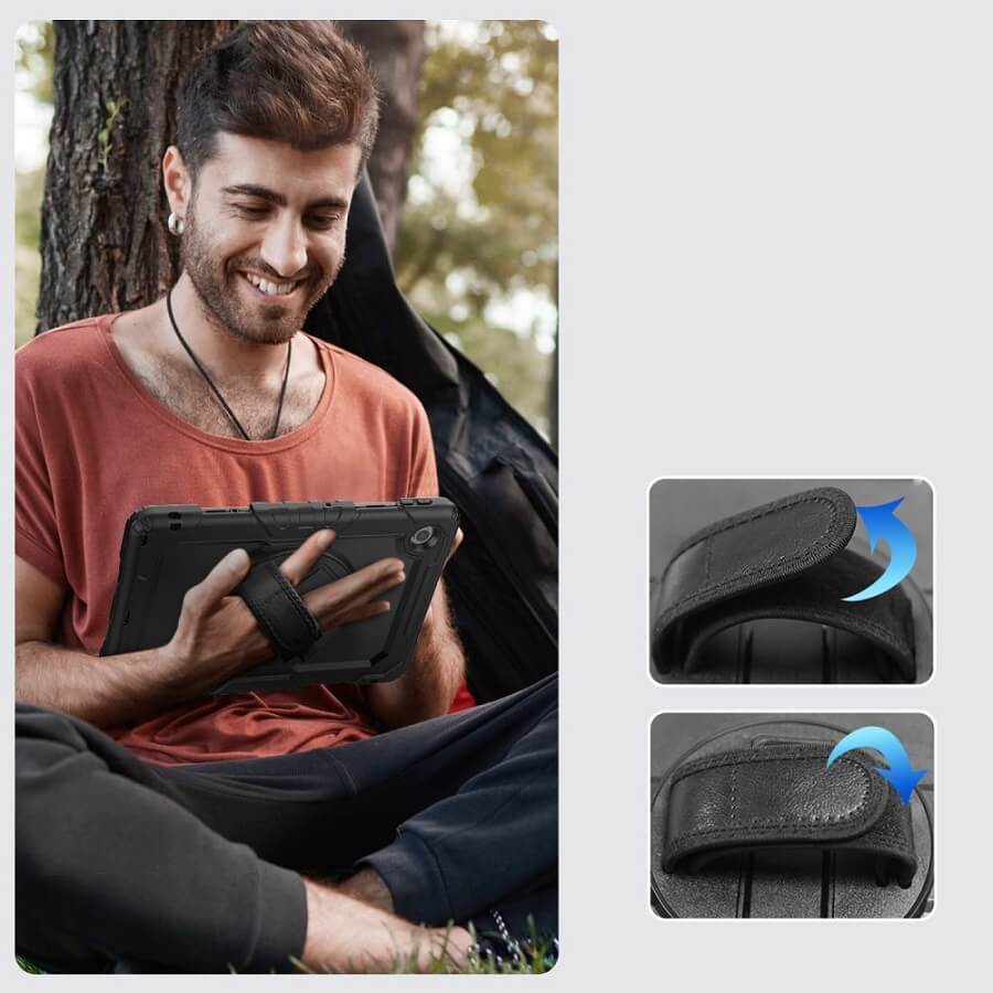 Калъф с Дръжка за Lenovo Tab 10.1" TB-311, Tech-Protect Solid360 Case, Черен (7)