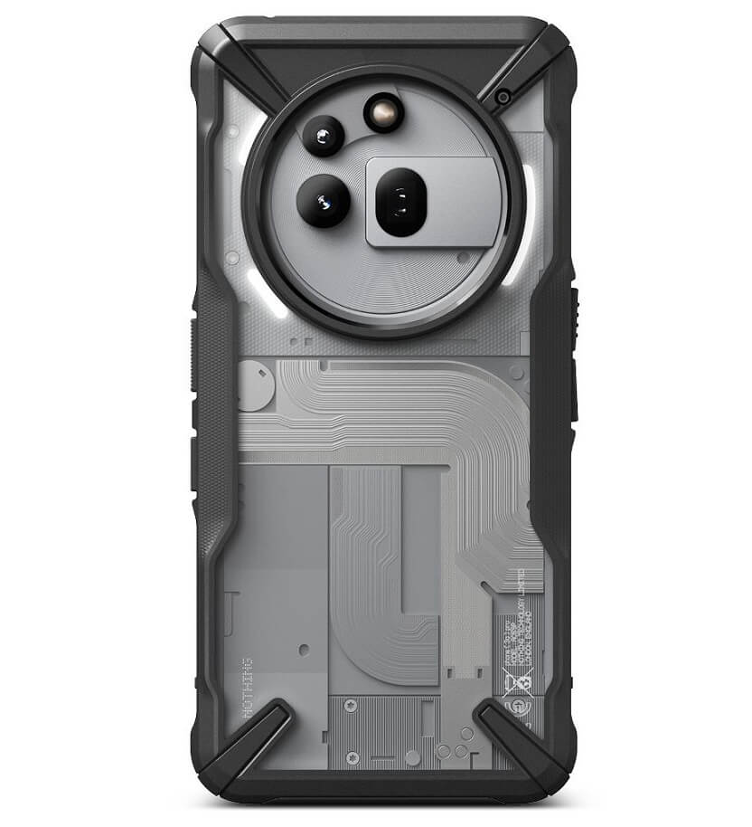 Противоударен Калъф за Nothing Phone 3A Pro, Ringke Fusion X Case, Черен (2)