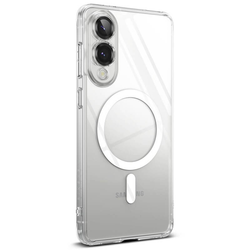 Magsafe Калъф за Samsung S25 Edge, Ringke Fusion Magnetic Case, Прозрачен (4)