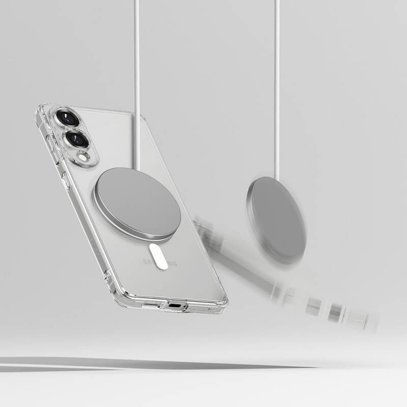 Magsafe Калъф за Samsung S25 Edge, Ringke Fusion Magnetic Case, Прозрачен (6)