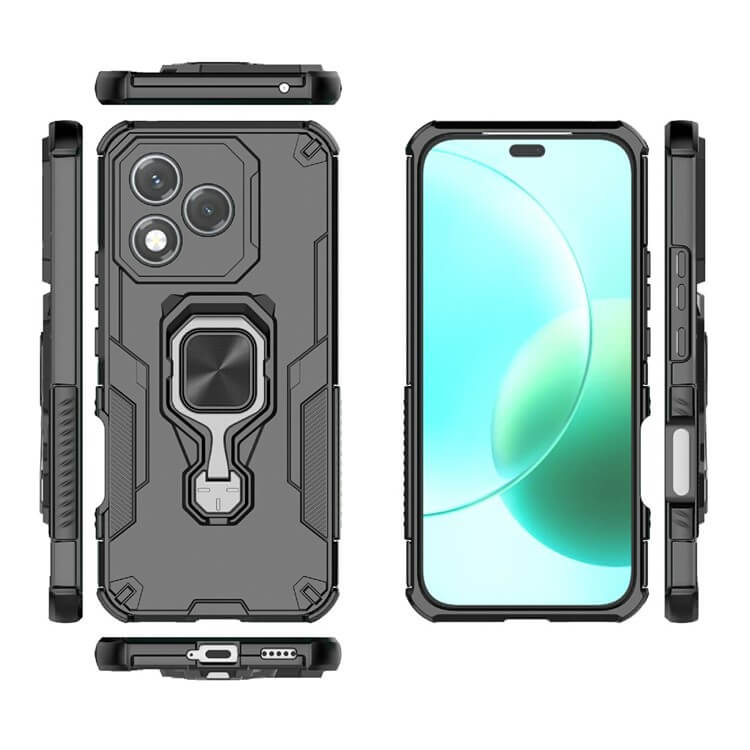 Калъф с Пръстен-Стойка за Honor 400 Lite, Kickstand Armor Case, Черен (3)