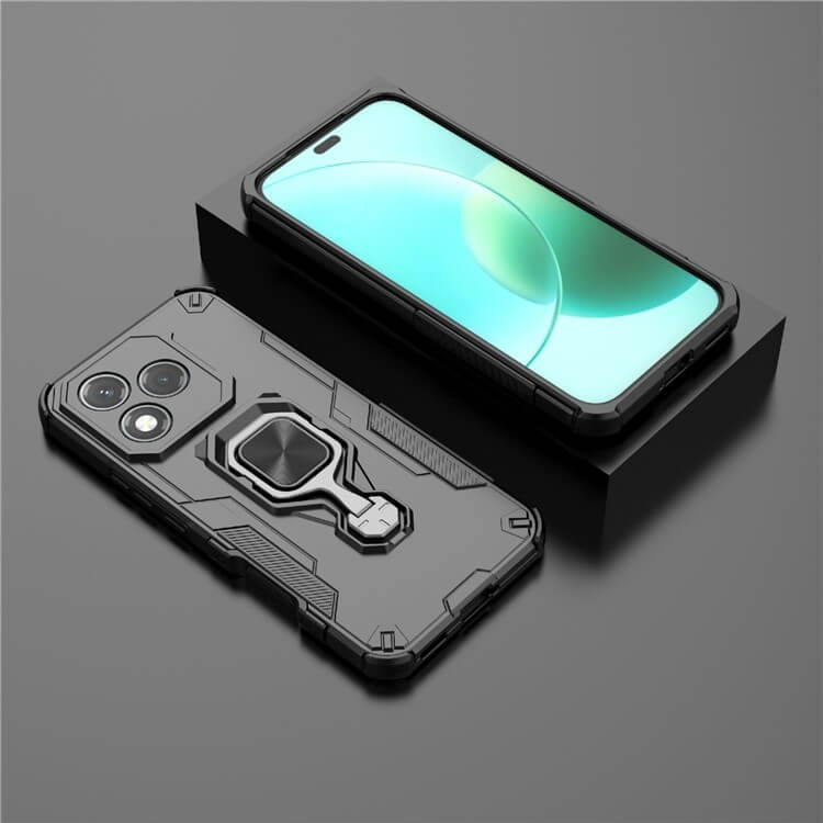 Калъф с Пръстен-Стойка за Honor 400 Lite, Kickstand Armor Case, Черен (4)