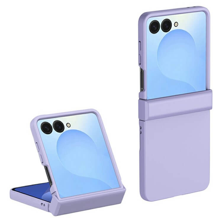 Калъф с Предпазител за Samsung Galaxy Z Flip 7, Skin-Touch Hinge Case, Лилав
