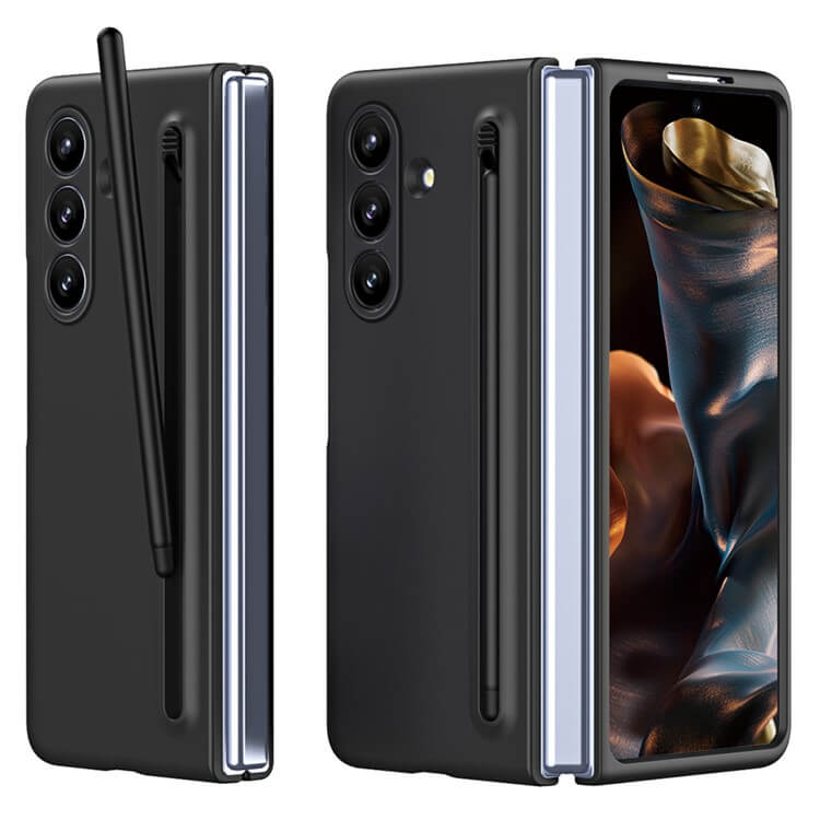 Калъф с Писалка за Samsung Z Fold 7, GKK Stylus Hard Case, Черен