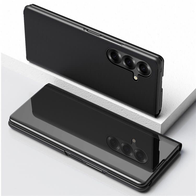 Кожен Калъф с Поставка за Samsung Z Fold 7, GKK Leather Case, Черен (3)