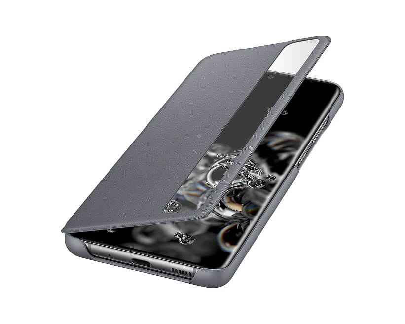 Оригинален Активен Калъф за Samsung S20 Ultra Clear View Cover Book Case EF-ZG988CJEGWW, Сив (4)