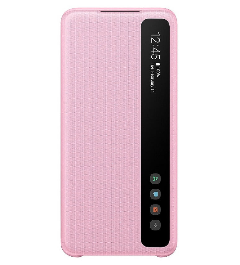 Оригинален Активен Калъф за Samsung S20 Clear View Cover Book Case EF-ZG980CPEGWW, Розов