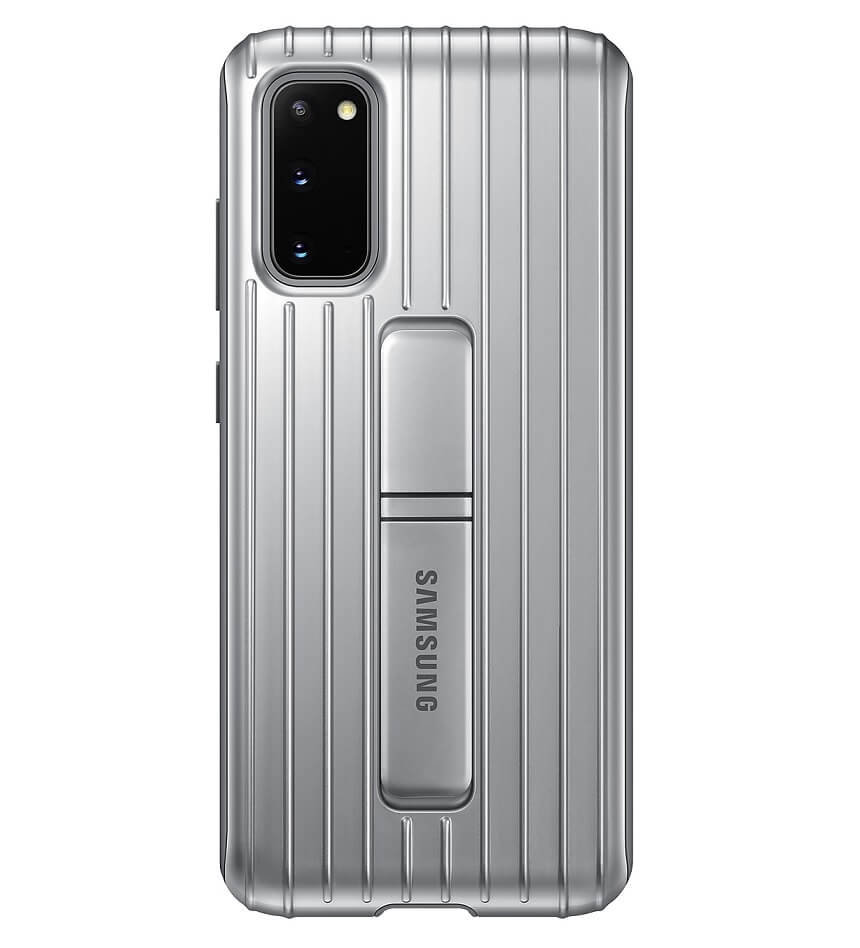 Оригинален Противоударен Калъф за Samsung S20 Protective Standing Cover Case EF-RG980CSEGWW, Сребрист
