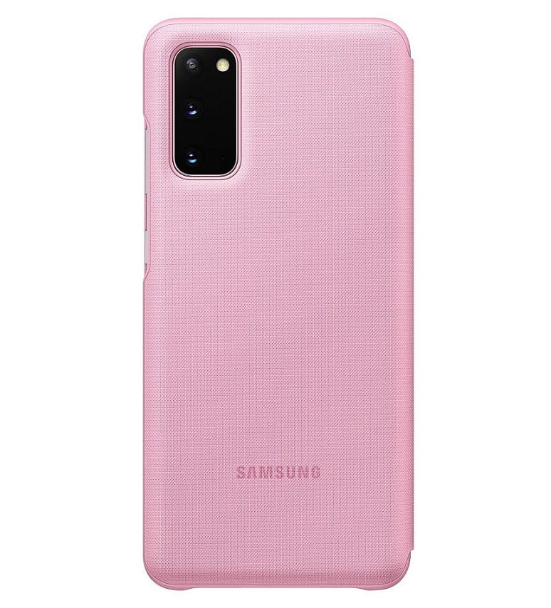 Оригинален Активен Калъф за Samsung S20 Led View Cover Book Case EF-NG980PPEGWW, Розов (2)