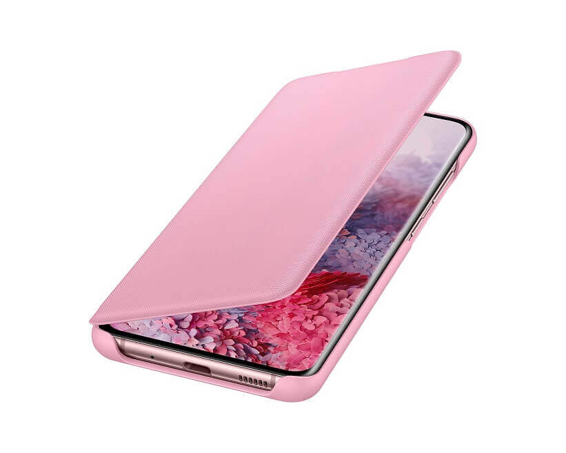 Оригинален Активен Калъф за Samsung S20 Led View Cover Book Case EF-NG980PPEGWW, Розов (4)