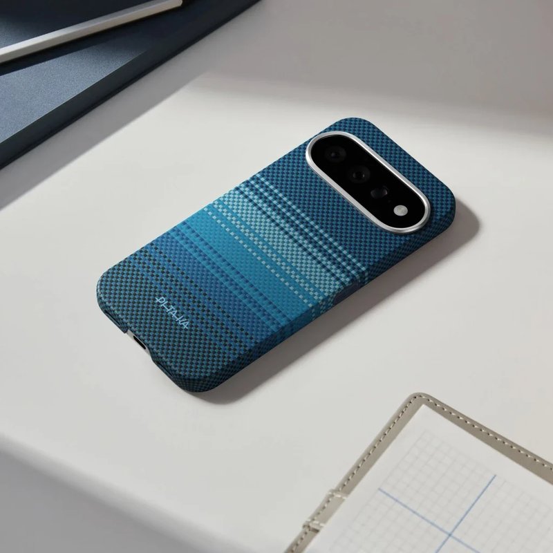 Magsafe Калъф за Google Pixel 11, Pitaka Edge Case Moonrise, Син (5)