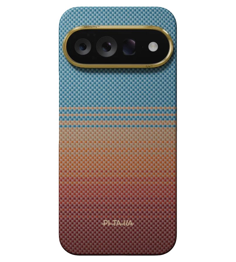 Magsafe Калъф за Google Pixel 11 Pro XL, Pitaka Edge Case Sunset2.0 California Dream01, Кафяв (2)
